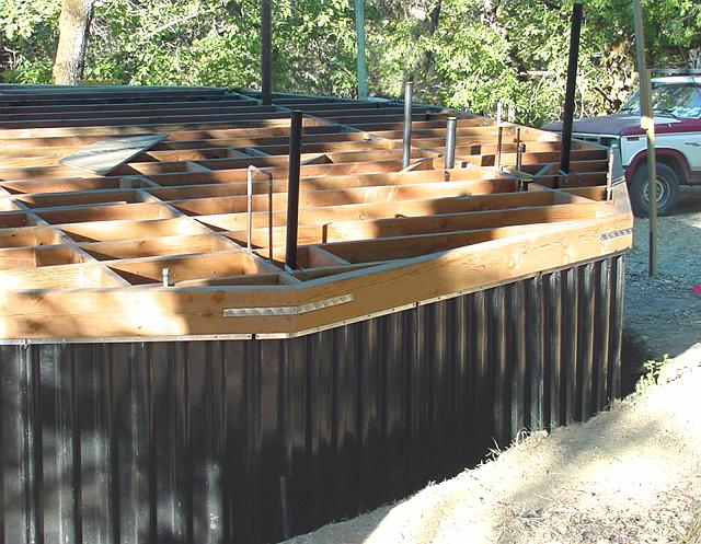 yurtpanel Panels hung and ready for concrete